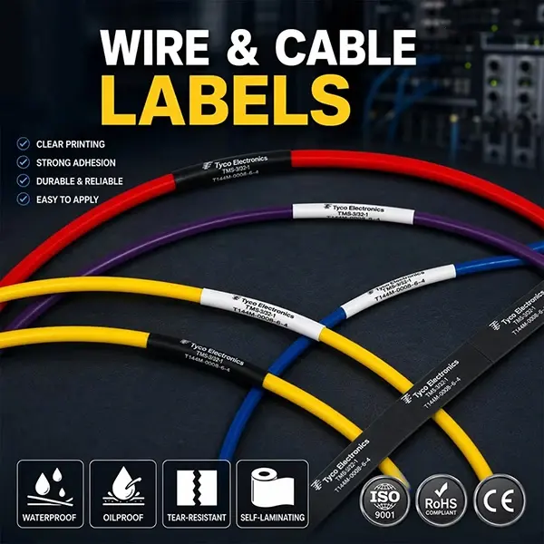 30pcssheet network electrical cable labels