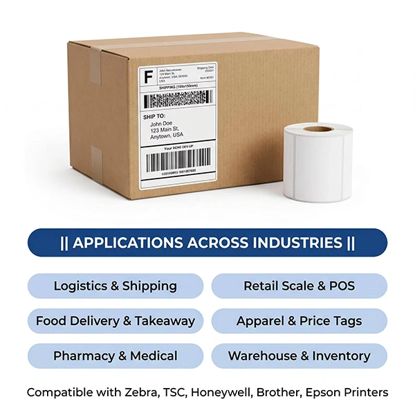 adhesive blank shipping labels