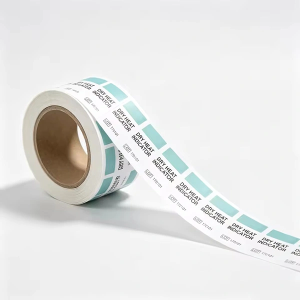 adhesive sterilization indicator labels for dry heat