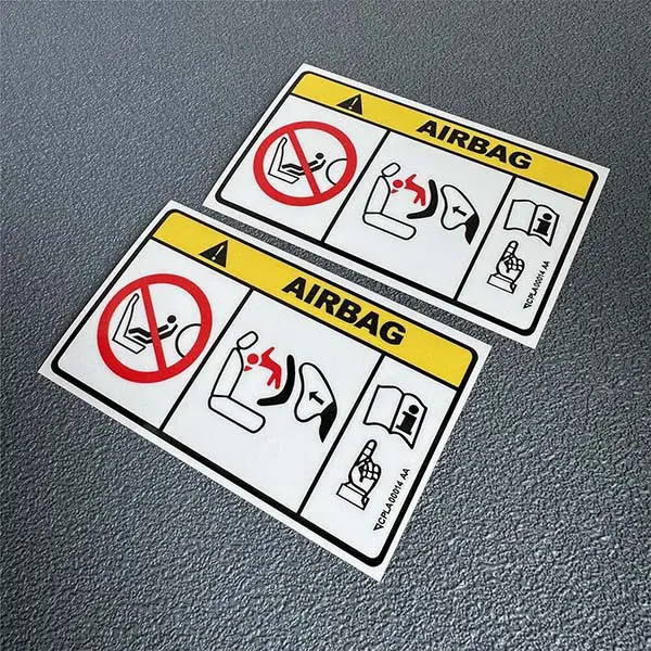 airbag sticker tear resistance label