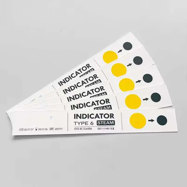 autoclave indicator labels yellow to black