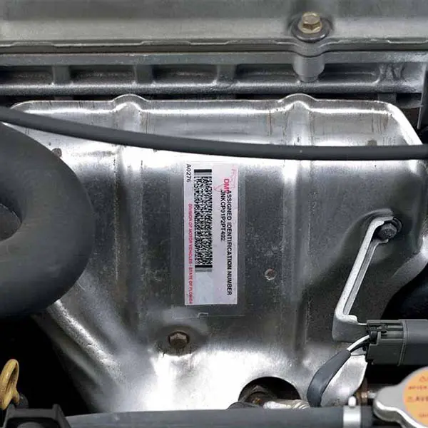 automotive underhood solvent resistant labels