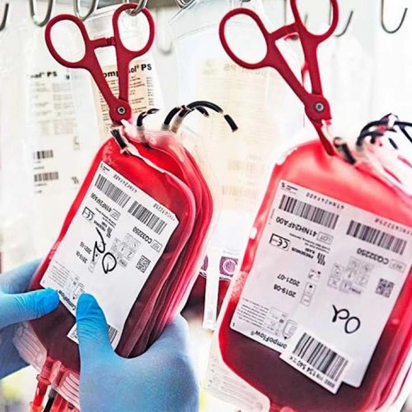 blood and platelets bag labels roll