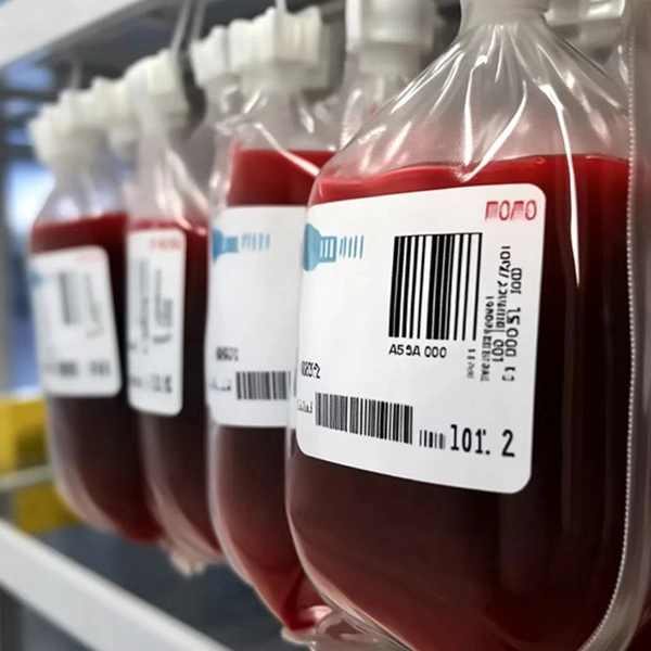 blood bag label for pharmaceutical industry