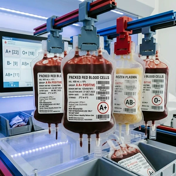 blood unit identification labels