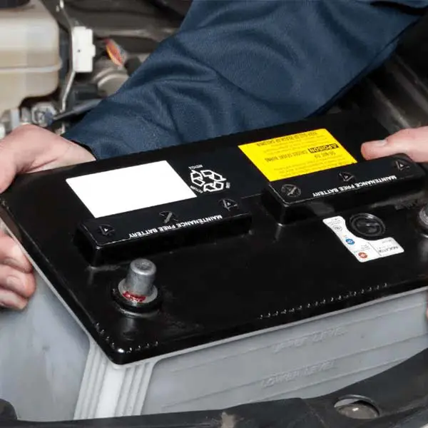 car battery labels