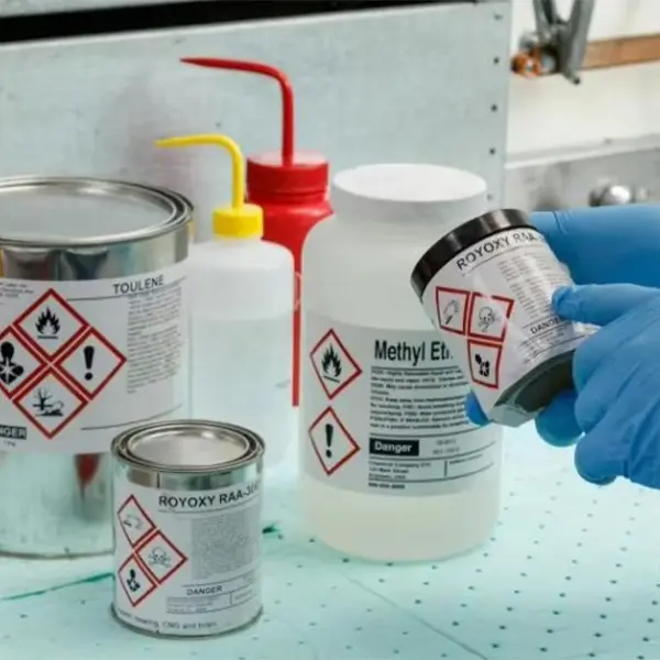chemical label resistant to