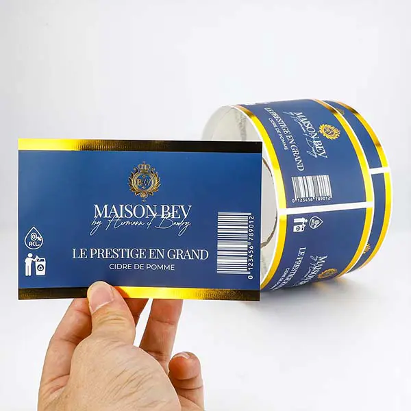 custom adhesive wine bottle labels