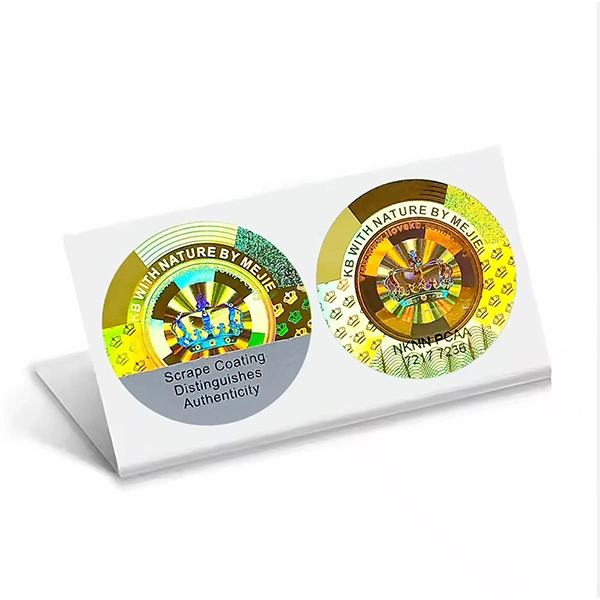 custom hot stamping foil holographic stickers