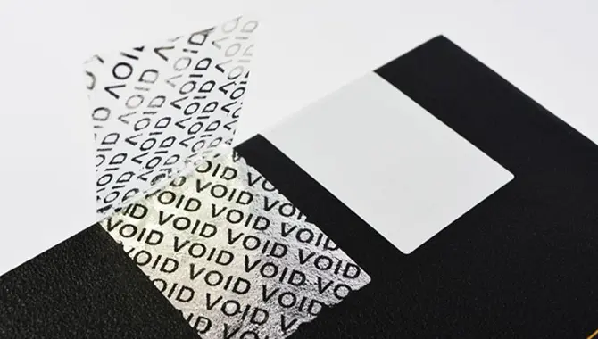 custom security VOID label stock