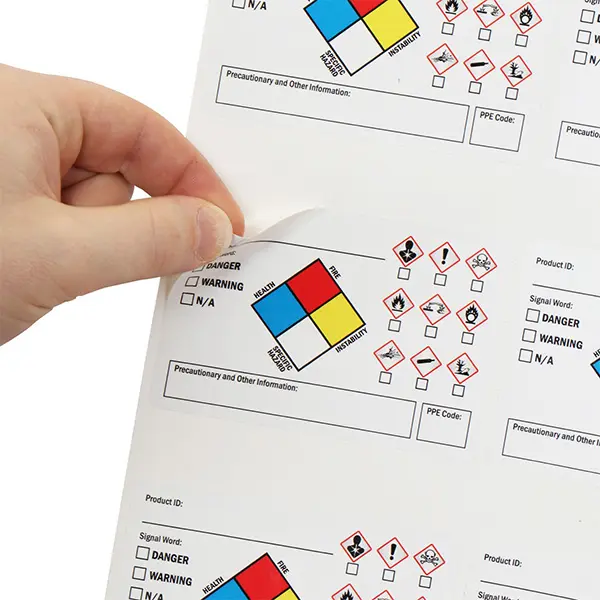 durable hazardous material identification labels