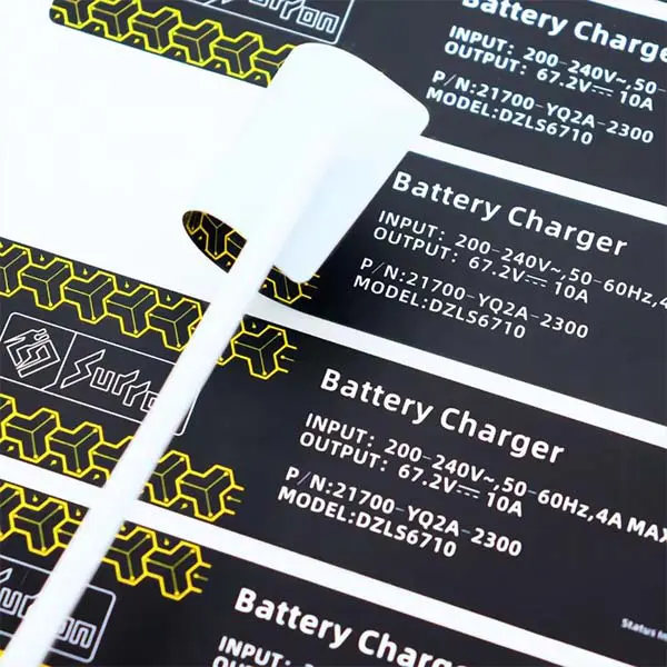 flame retardant polyester labels for
