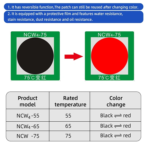 heat sensitive color changing label