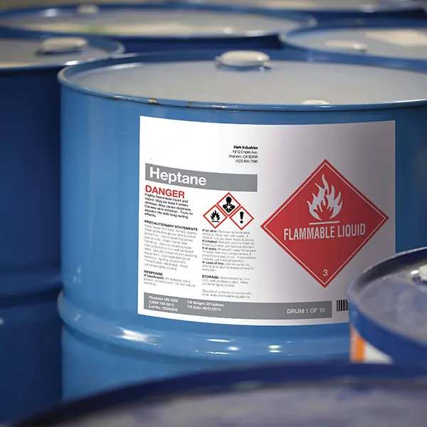 high durable chemical and oil drum labels