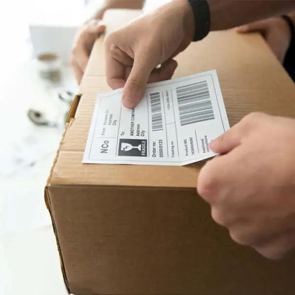 laser and inkjet half sheet adhesive mailing labels for shipping