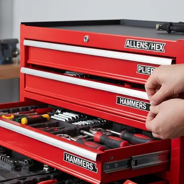 magnetic tool box drawer labels