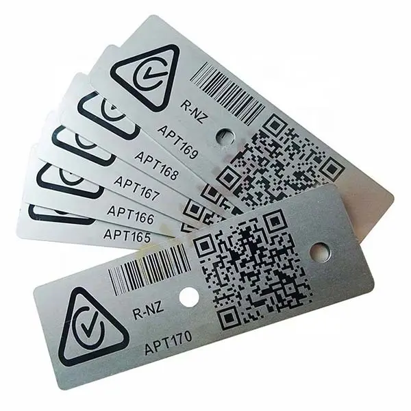metal barcode label