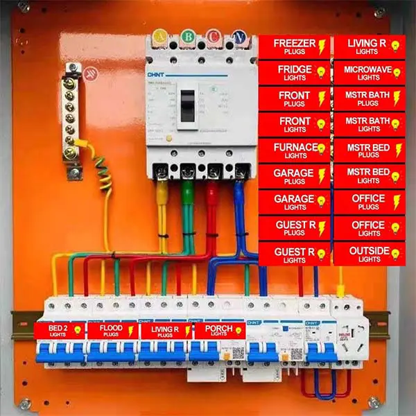 outdoor weatherproof labels for power distribution