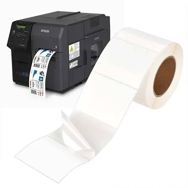 plain white inkjet label material roll