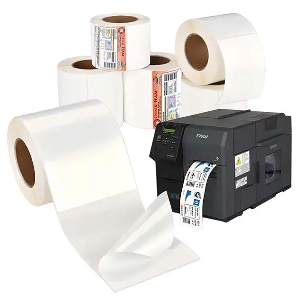 plain white inkjet label material