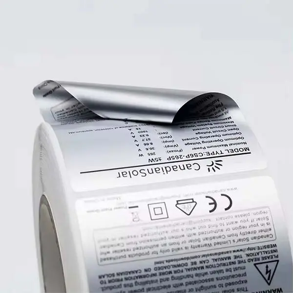 resistant silver label
