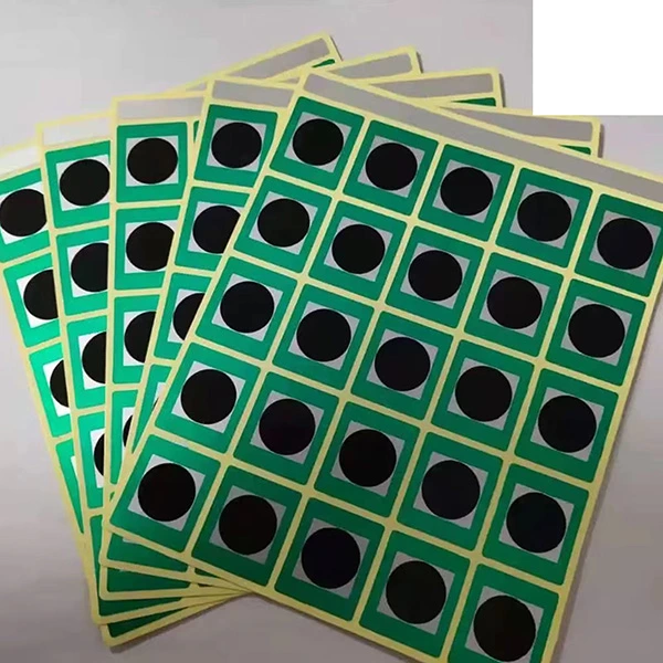 reversible temperature indicator sticker