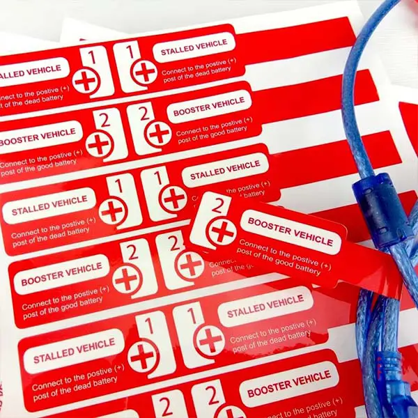 self laminating hose wrapping labels