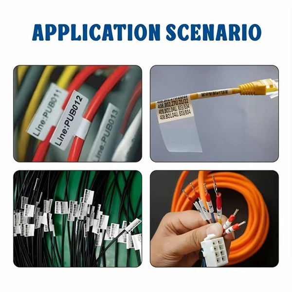 self laminating wire labels laser
