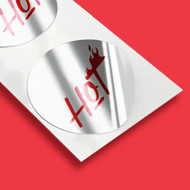 super sticky metallic label