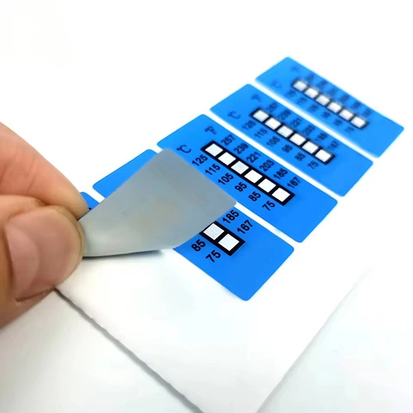temperature indicator strip labels