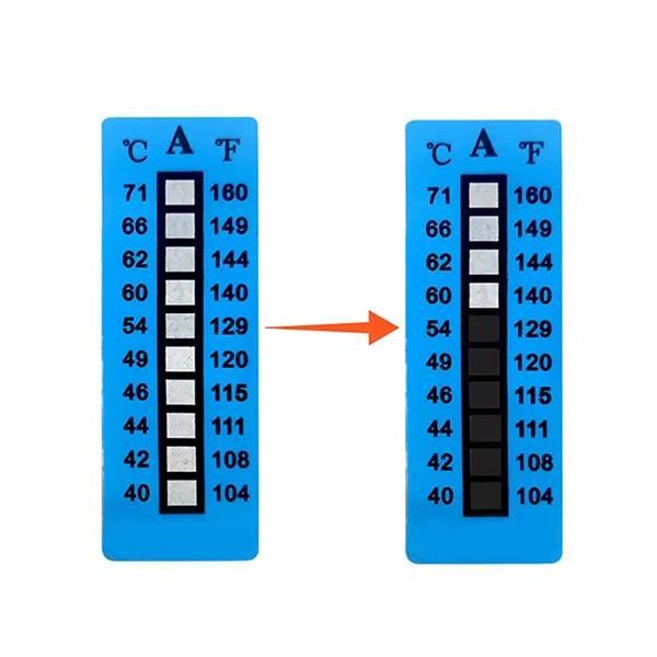 temperature measuring indicator strips