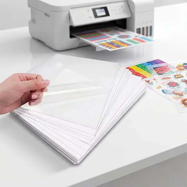 transparent inkjet printable label sticker