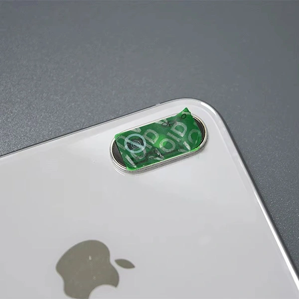 warranty void labels smartphone camera