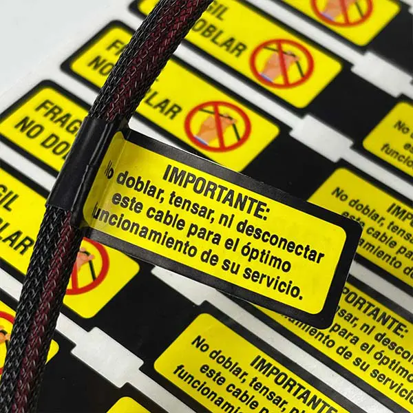 wrap around label cable labels for industrial identification