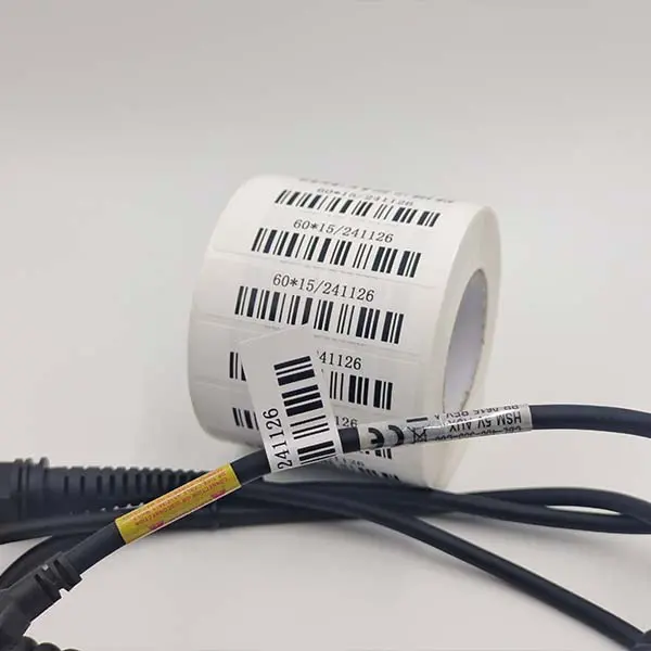 wrap around label for network infrastructure and industrial electrical wiring