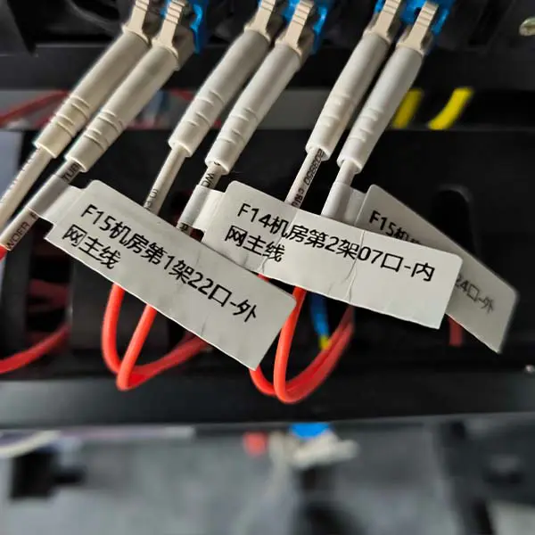 wrap around label for network infrastructure and industrial electrical