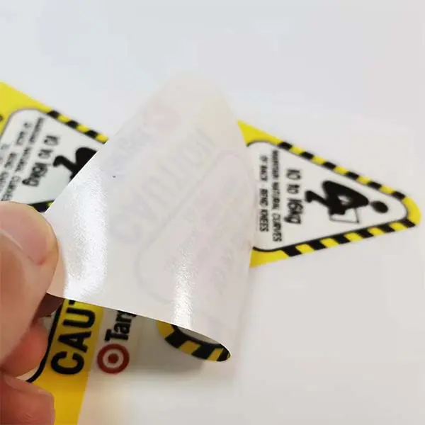 yellow anti static sealing sticker esd