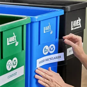 biodegradable trash bin label