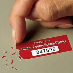 destructible vinyl labels