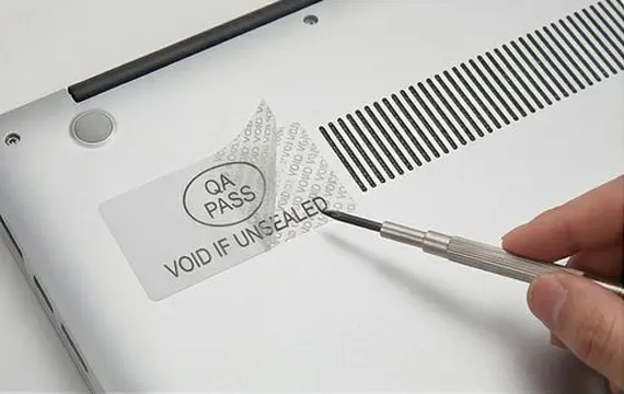 warranty security label