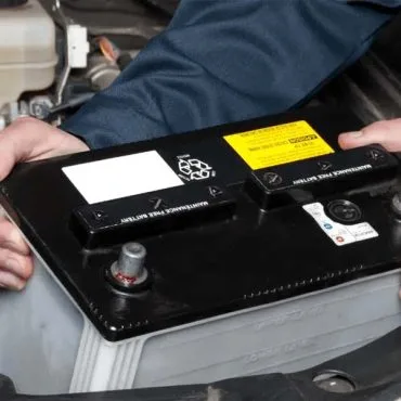 car battery labels
