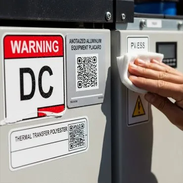 outdoor equipment label