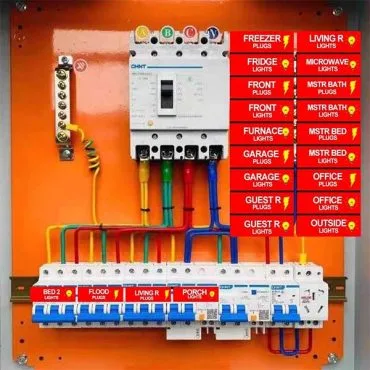 outdoor weatherproof labels for power distribution box