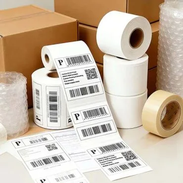 shipping barcode label