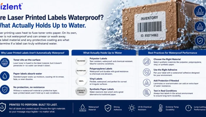 are laser printed labels waterproof - Vizlent Label