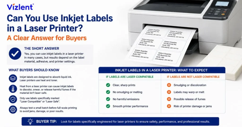 Can You Use Inkjet Labels in a Laser Printer? A Clear Answer for Buyers - Vizlent Label Materials Co., Ltd.