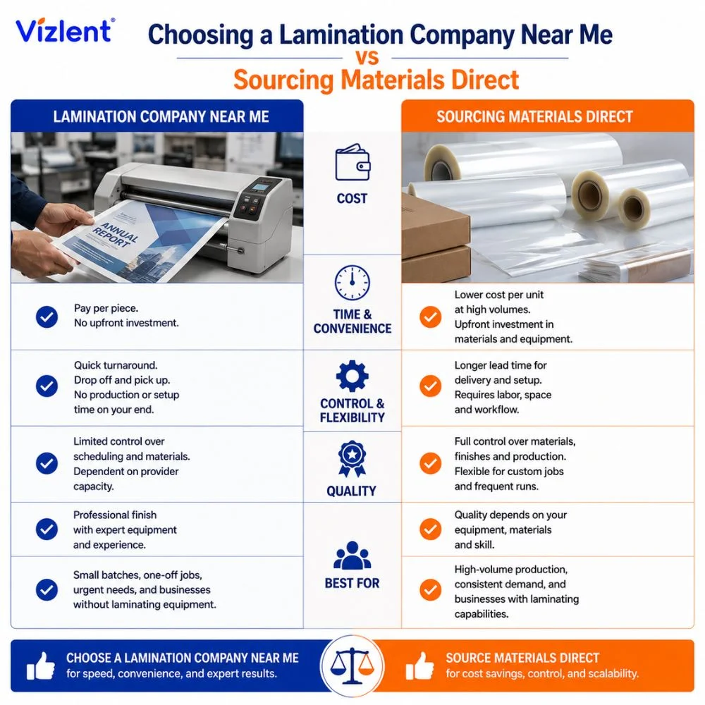 Choosing a Lamination Company Near Me vs Sourcing Materials Direct - Vizlent Label Materials Co., Ltd. 
