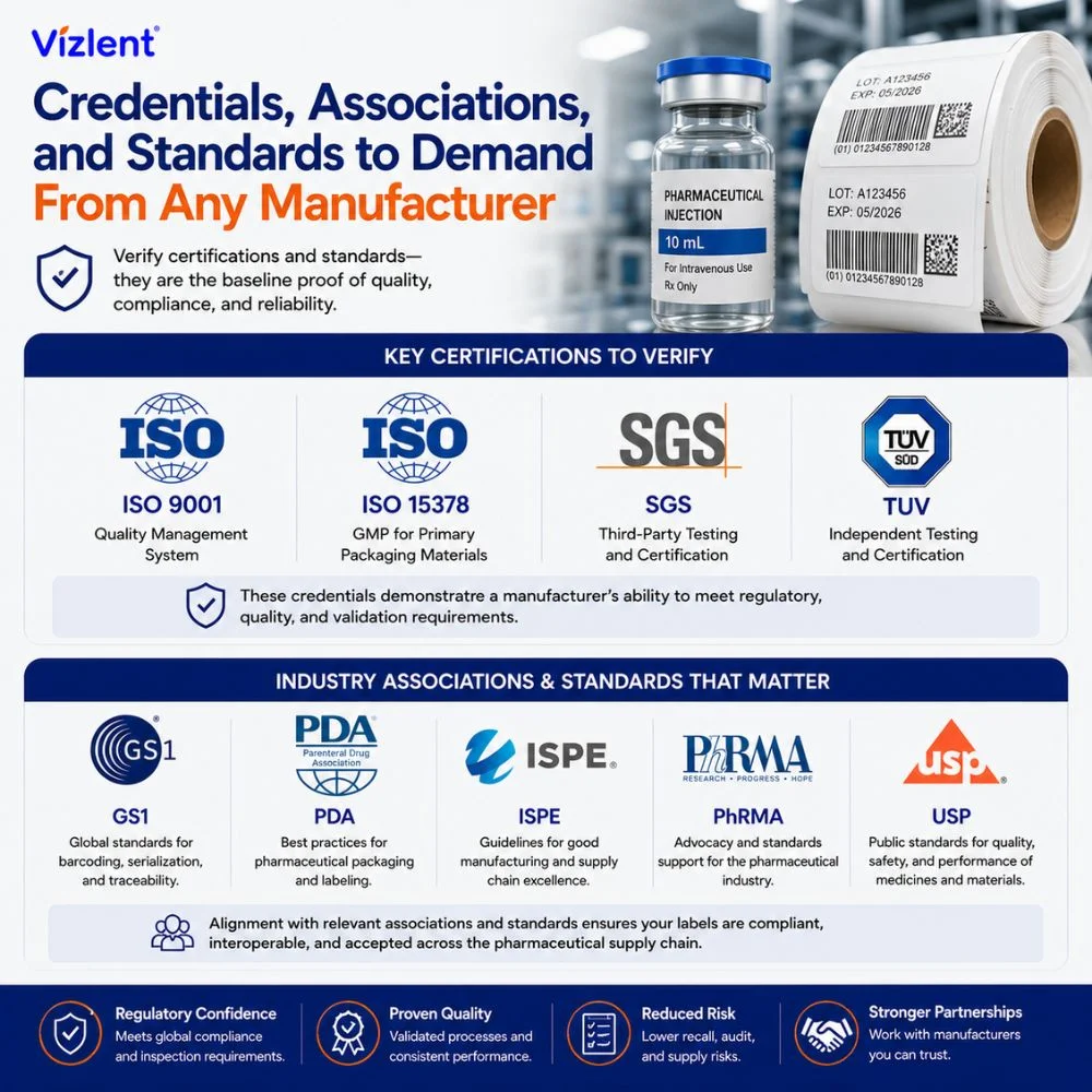 Credentials, Associations, and Standards to Demand From Any Manufacturer - Vizlent Label Materials Co., Ltd.