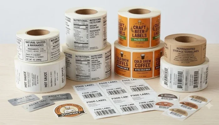 Durable Label Stocks for Product Packaging on a table
