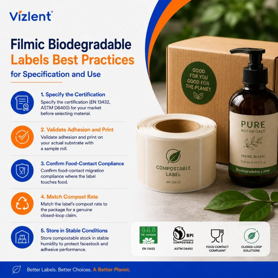 Filmic Biodegradable Labels Best Practices for Specification and Use - Vizlent Label Materials Co., Ltd.